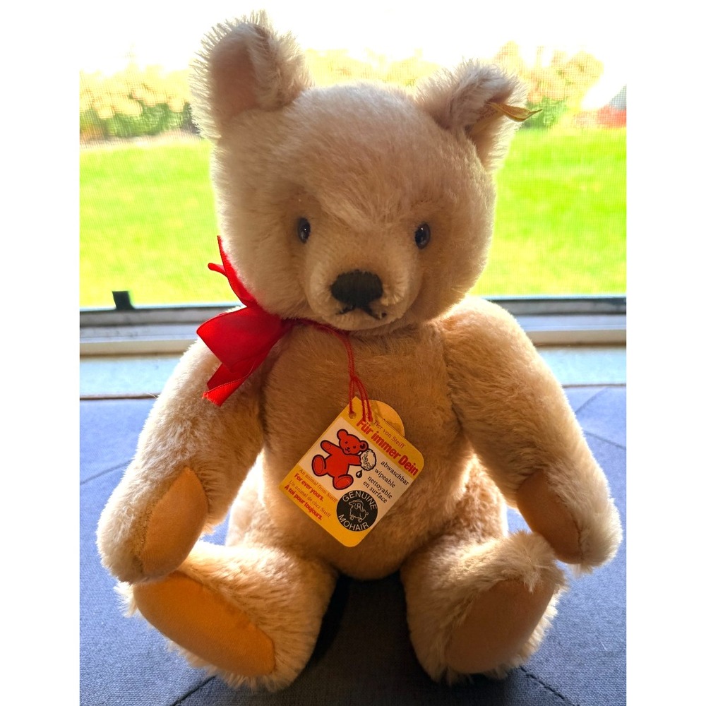 NWT VINTAGE MARGARETE STEIFF TEDDY BEAR 13" BLONDE 0201/36